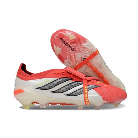Chaussures adidas Predator 26 Elite FT FG Rouge Lucide Noir Blanc Ftwr
