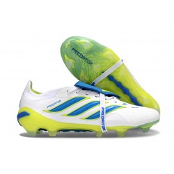 Chaussures adidas Predator 26 Elite FT FG Blanc Bleu Jaune