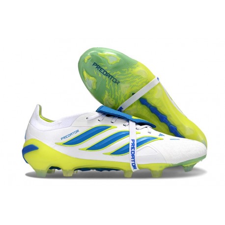 Chaussures adidas Predator 26 Elite FT FG Blanc Bleu Jaune