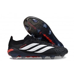 adidas Predator 26 Elite FG Nouveau Noir Blanc Rouge
