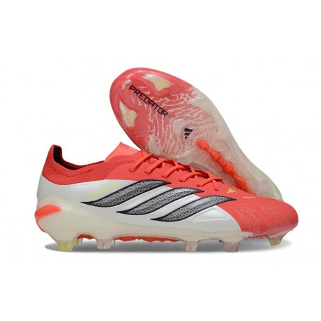 adidas Predator 26 Elite FG Nouveau Rouge Lucide Noir Blanc Ftwr