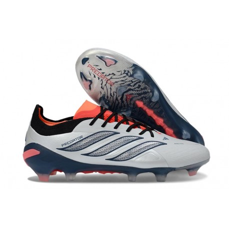 adidas Predator 26 Elite FG Nouveau Gris Noir Rouge