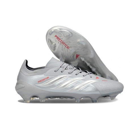 adidas Predator 26 Elite FG Nouveau Gris Argent