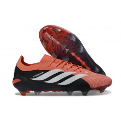 Crampons Nouveaux adidas Predator Elite L FG Orange Noir Blanc