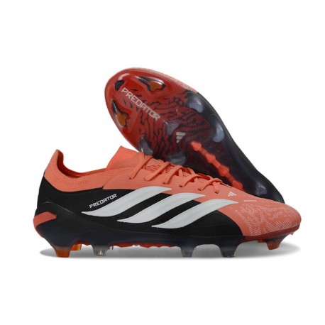 Crampons Nouveaux adidas Predator Elite L FG Orange Noir Blanc