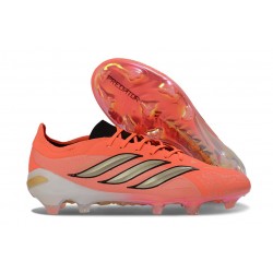 Crampons Nouveaux adidas Predator Elite L FG Rouge Or