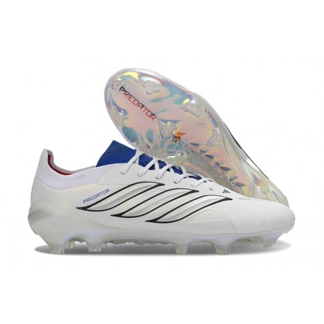 Crampons Nouveaux adidas Predator Elite L FG Blanc Bleu