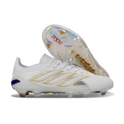 Crampons Nouveaux adidas Predator Elite L FG Blanc Or