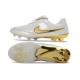Chaussures Nike Tiempo Maestro Elite FG Blanc Or