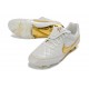Chaussures Nike Tiempo Maestro Elite FG Blanc Or
