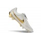 Chaussures Nike Tiempo Maestro Elite FG Blanc Or