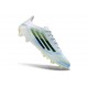 Crampons de Football adidas F50 Elite FG Blanc Bleu Noir
