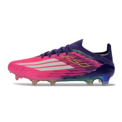 Crampons de Football adidas F50 Elite FG Rose Violet Blanc