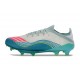 Crampons adidas F50+ FG X Messi Blanc Ftwr Rose Lucide Flash Aqua