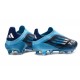 adidas Crampons F50+ Laceless Elite FG Noir Bleu