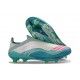 adidas Crampons F50+ Laceless Elite FG X Messi Blanc Ftwr Rose Lucide Flash Aqua