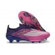adidas Crampons F50+ Laceless Elite FG Violet Rose Blanc