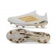 adidas Crampons F50+ Laceless Elite FG Blanc Or