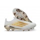 adidas Crampons F50+ Laceless Elite FG Blanc Or