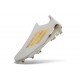 adidas Crampons F50+ Laceless Elite FG Blanc Or