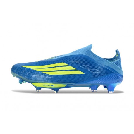 adidas F50+ Laceless Elite FG MESSI Equipe Bleu Royal Jaune Solaire