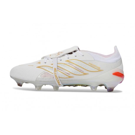 Chaussures adidas Predator 26 Elite FT FG Blanc Or