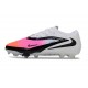 Chaussure de Foot Nike Phantom 6 L Elite FG Blanc Rose Noir