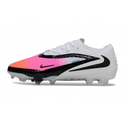 Chaussure de Foot Nike Phantom 6 L Elite FG Blanc Rose Noir