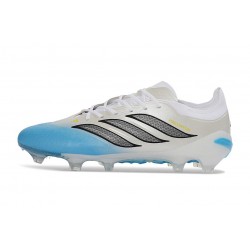 Crampons Nouveaux adidas Predator Elite L FG Blanc Bleu Noir