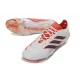 Crampons Nouveaux adidas Predator Elite L FG Blanc Rouge Noir