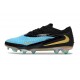 Chaussure de Foot Nike Phantom 6 L Elite FG Bleu Or Noir