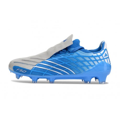 Chaussure adidas F50 Elite FG Spider Bleu Argent