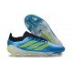 Crampons Nouveaux adidas Predator Elite L FG Bleu Vert Citron Vibrants
