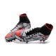 Hommes Chaussures Nike HyperVenom Phantom 2 FG Noir Rouge Blanc