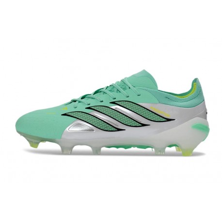 Crampons Nouveaux adidas Predator Elite L FG Vert Argent