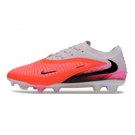 Chaussure de Foot Nike Phantom 6 L Elite FG Orange Vif Noir