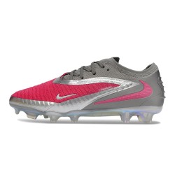 Chaussure de Foot Nike Phantom 6 L Elite FG Rose Argent Gris
