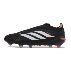 Chaussures de Football adidas Predator Elite L FG Noir Blanc Orange