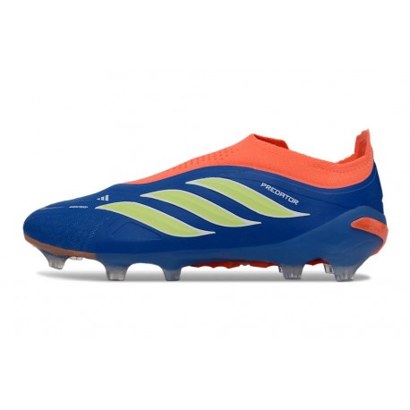 Chaussures de Football adidas Predator Elite L FG Bleu Jaune Orange