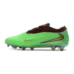 Chaussure de Foot Nike Phantom 6 L Elite FG Vert Or