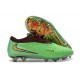 Chaussure de Foot Nike Phantom 6 L Elite FG Vert Or