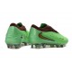 Chaussure de Foot Nike Phantom 6 L Elite FG Vert Or