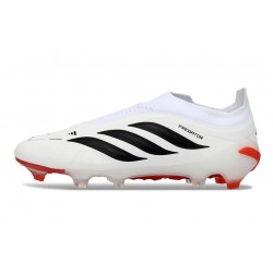 Chaussures de Football adidas Predator Elite LL FG Blanc Noir Rouge