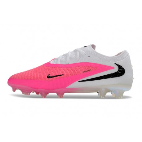 Chaussure de Foot Nike Phantom 6 L Elite FG Rose Blanc Noir
