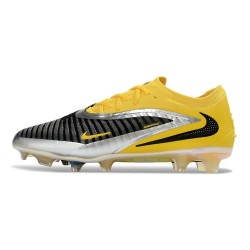 Chaussure de Foot Nike Phantom 6 L Elite FG Jaune Noir Argent