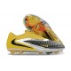 Chaussure de Foot Nike Phantom 6 L Elite FG Jaune Noir Argent