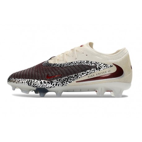Chaussure de Foot Nike Phantom 6 L Elite FG Rouge Blanc Noir