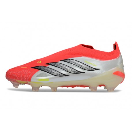 Chaussures de Football adidas Predator Elite LL FG Rouge Noir Blanc