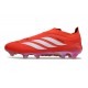 adidas Crampons Predator 26 Elite Laceless FG Rouge Blanc