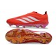 adidas Crampons Predator 26 Elite Laceless FG Rouge Blanc